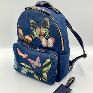 Valentino denim butterfly backpack BNWT